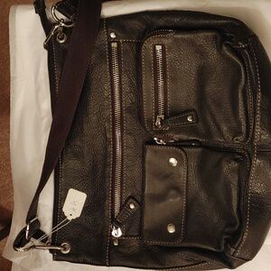 Black Fossil Bag. 10.5 W × 8. H